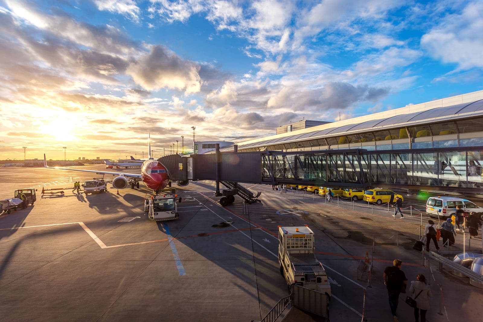 Airport terminal representing connected aviation operations