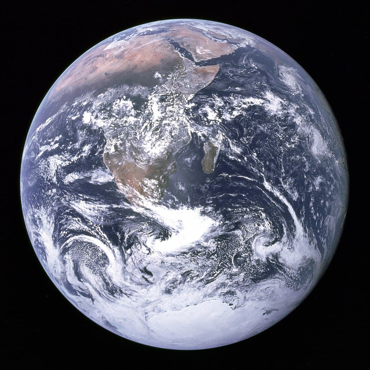 Earth viewed from orbit, suggesting global digital infrastructure